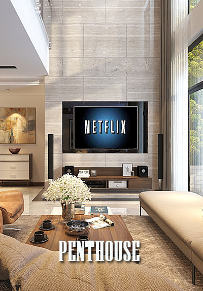  Thiết kế nội thất phòng khách Penthouse Golden Palace