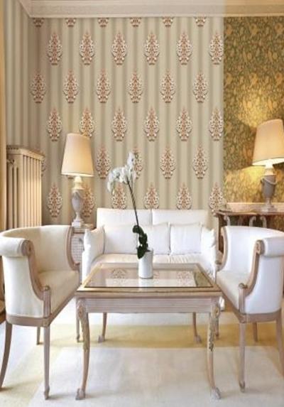  Giấy dán tường phòng khách cổ điển sang trọng 83049-2,83048-2