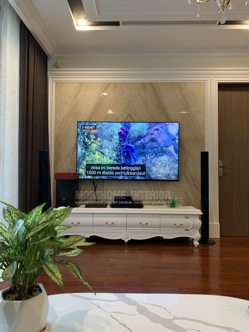 Trang trí nội thất phòng khách chung cư Vinhomes Nguyễn Chí Thanh